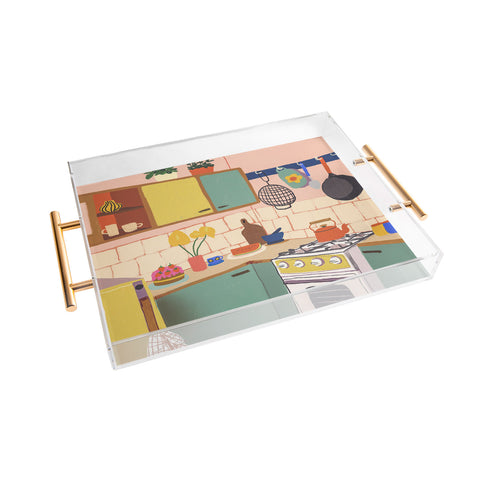Gigi Rosado Retro kitchen Acrylic Tray