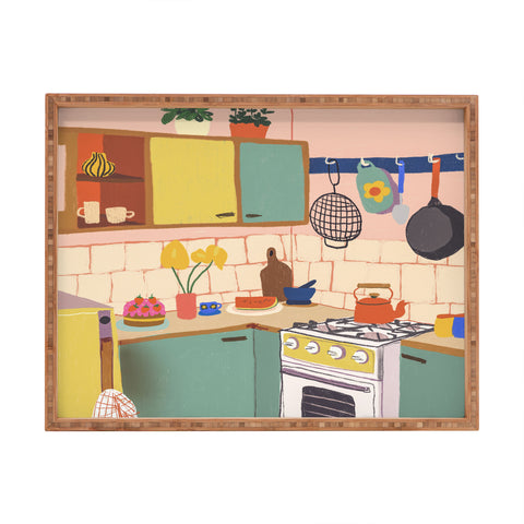 Gigi Rosado Retro kitchen Rectangular Tray