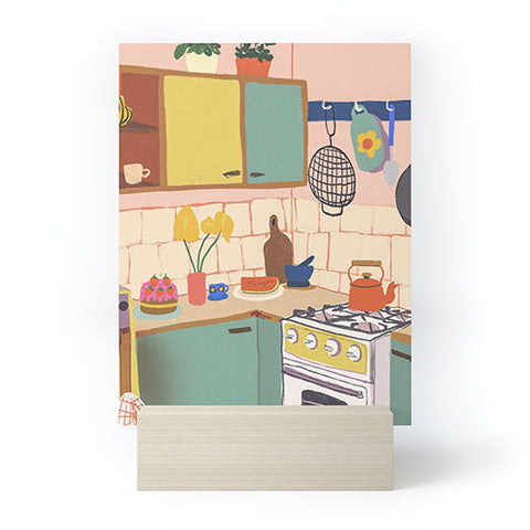 Gigi Rosado Retro kitchen Mini Art Print