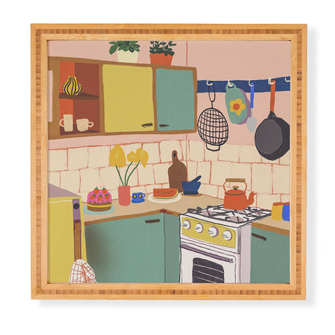 Gigi Rosado Retro kitchen Framed Wall Art