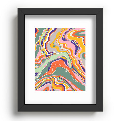 Gigi Rosado Retro marble 1 Recessed Framing Rectangle