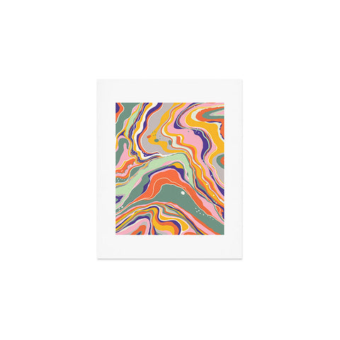 Gigi Rosado Retro marble 1 Art Print