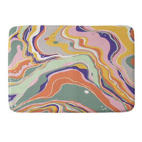 Gigi Rosado Retro marble 1 Memory Foam Bath Mat