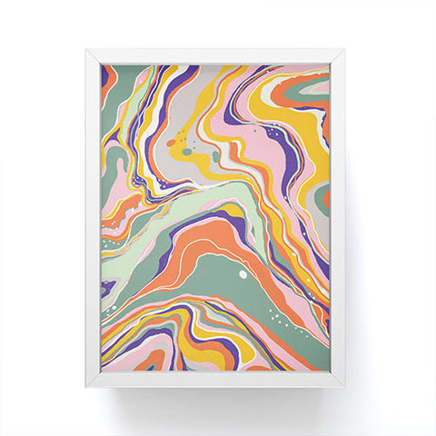 Gigi Rosado Retro marble 1 Framed Mini Art Print