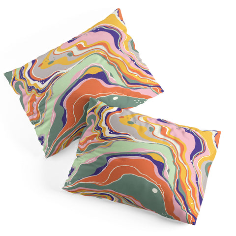 Gigi Rosado Retro marble 1 Pillow Shams