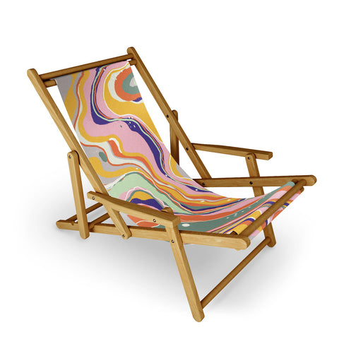 Gigi Rosado Retro marble 1 Sling Chair