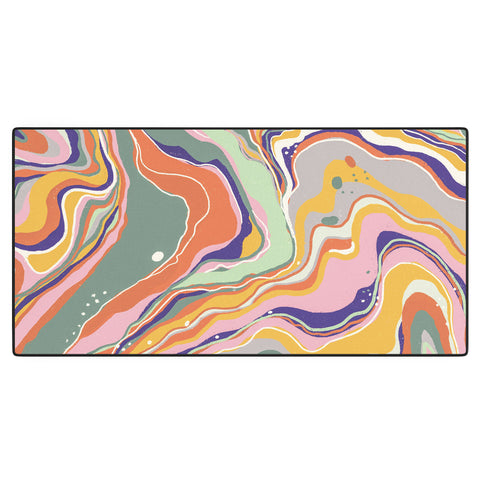 Gigi Rosado Retro marble 1 Desk Mat