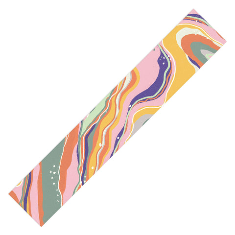 Gigi Rosado Retro marble 1 Table Runner
