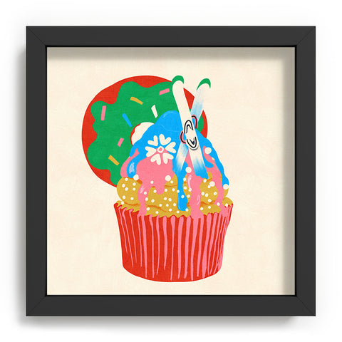Gigi Rosado Ski cupcake Recessed Framing Square