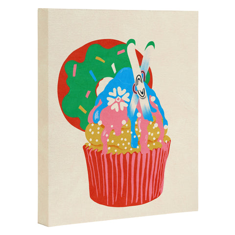 Gigi Rosado Ski cupcake Art Canvas