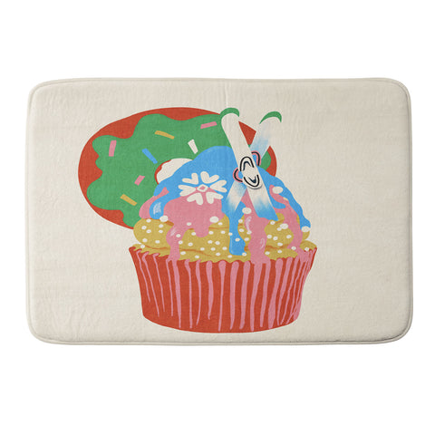 Gigi Rosado Ski cupcake Memory Foam Bath Mat