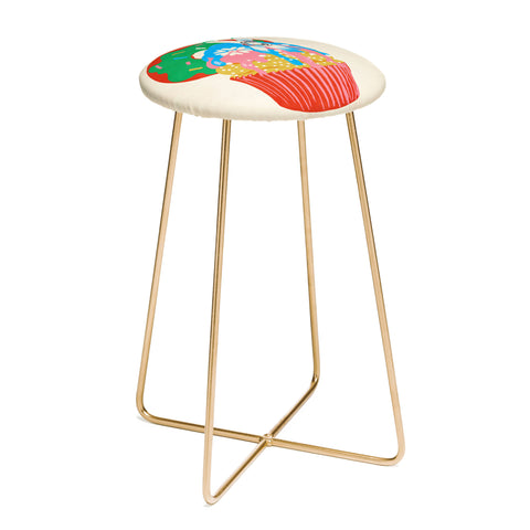 Gigi Rosado Ski cupcake Counter Stool