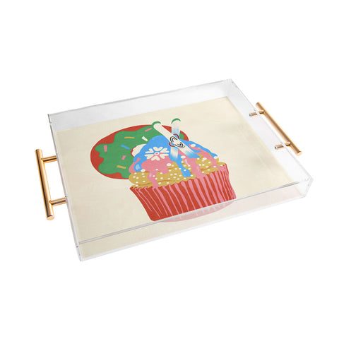 Gigi Rosado Ski cupcake Acrylic Tray