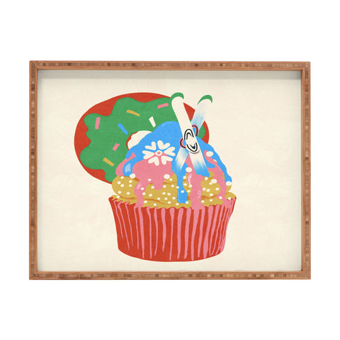 Gigi Rosado Ski cupcake Rectangular Tray