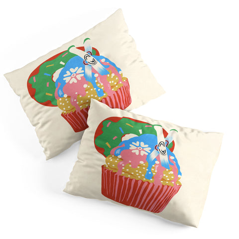 Gigi Rosado Ski cupcake Pillow Shams