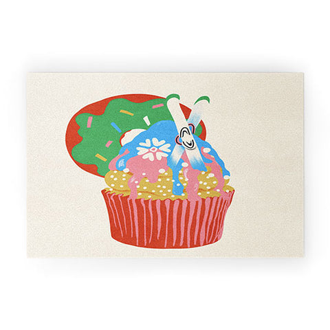 Gigi Rosado Ski cupcake Welcome Mat