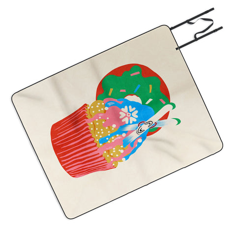 Gigi Rosado Ski cupcake Picnic Blanket