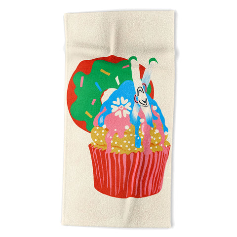 Gigi Rosado Ski cupcake Beach Towel