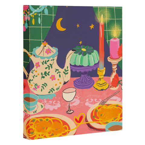 Gigi Rosado Spaghetti dinner date Art Canvas