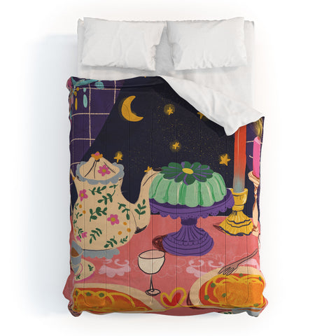 Gigi Rosado Spaghetti dinner date Comforter