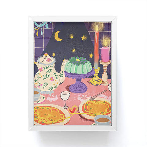 Gigi Rosado Spaghetti dinner date Framed Mini Art Print