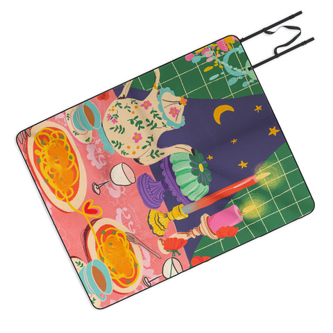 Gigi Rosado Spaghetti dinner date Picnic Blanket