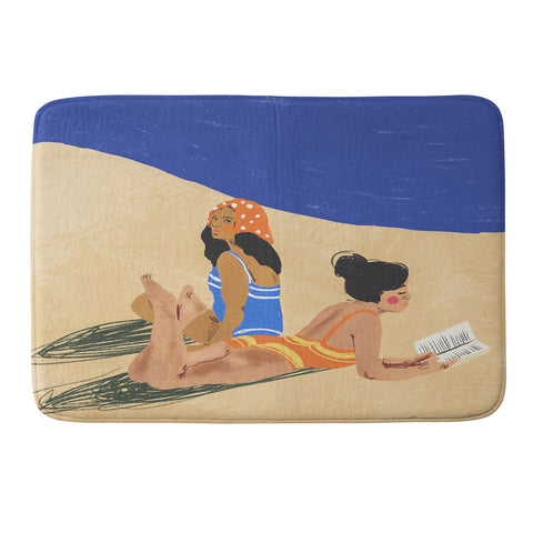 Gigi Rosado Summer on the beach Memory Foam Bath Mat