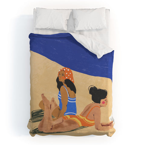 Gigi Rosado Summer on the beach Duvet Cover