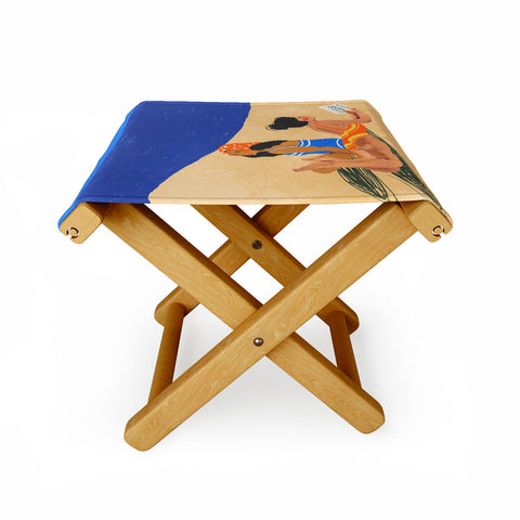 Gigi Rosado Summer on the beach Folding Stool