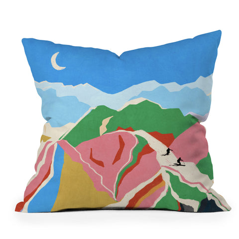 Gigi Rosado Summit dreams Outdoor Throw Pillow