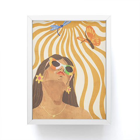 Gigi Rosado Sun woman Framed Mini Art Print