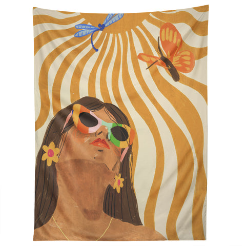 Gigi Rosado Sun woman Tapestry