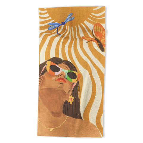Gigi Rosado Sun woman Beach Towel