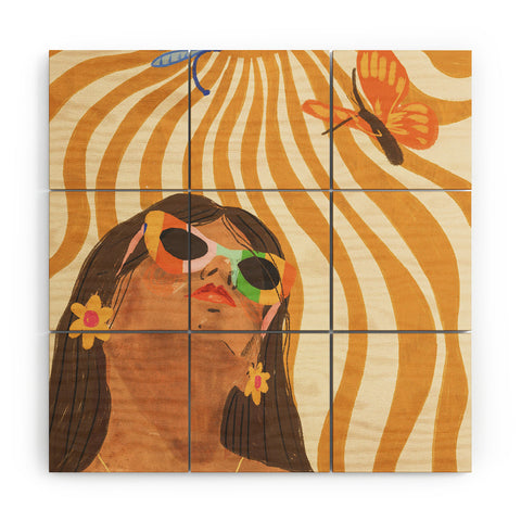 Gigi Rosado Sun woman Wood Wall Mural