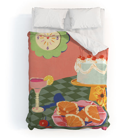 Gigi Rosado Sunday still life Duvet Cover