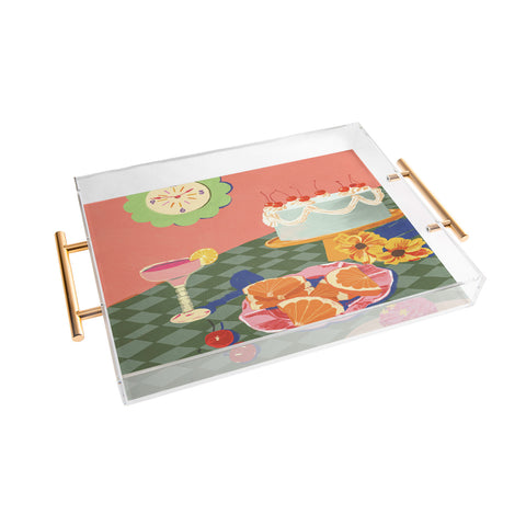 Gigi Rosado Sunday still life Acrylic Tray