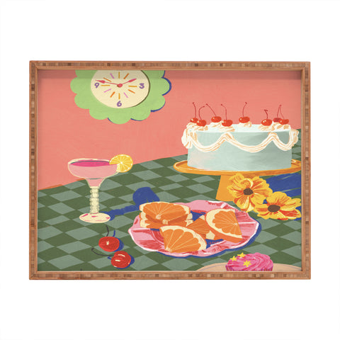 Gigi Rosado Sunday still life Rectangular Tray