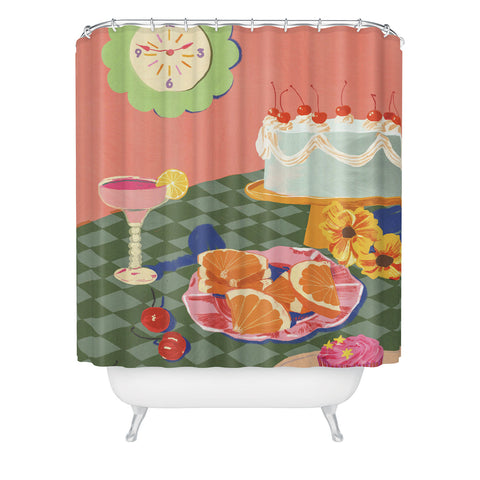 Gigi Rosado Sunday still life Shower Curtain
