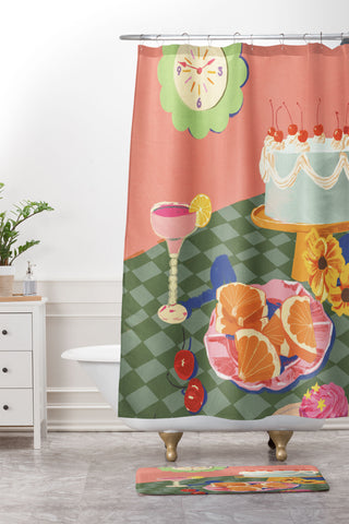 Gigi Rosado Sunday still life Shower Curtain And Mat