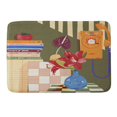Gigi Rosado Telephone still life Memory Foam Bath Mat