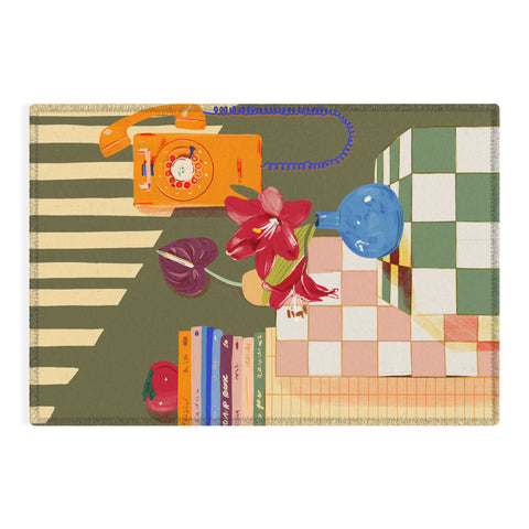 Gigi Rosado Telephone still life Outdoor Rug