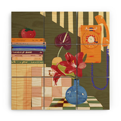 Gigi Rosado Telephone still life Wood Wall Mural