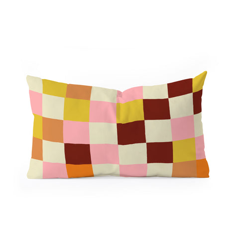 Gigi Rosado Tiles I Oblong Throw Pillow