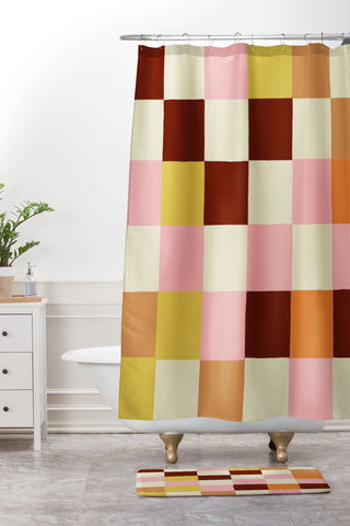 Gigi Rosado Tiles I Shower Curtain And Mat