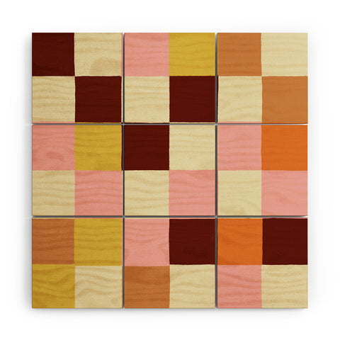 Gigi Rosado Tiles I Wood Wall Mural