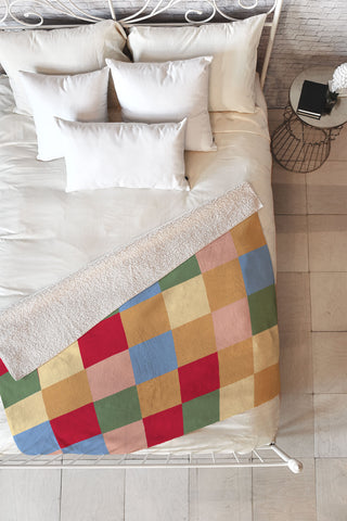 Gigi Rosado Tiles II Fleece Throw Blanket