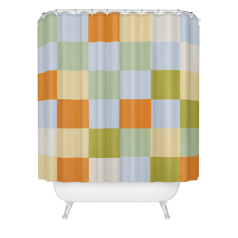 Gigi Rosado Tiles III Shower Curtain