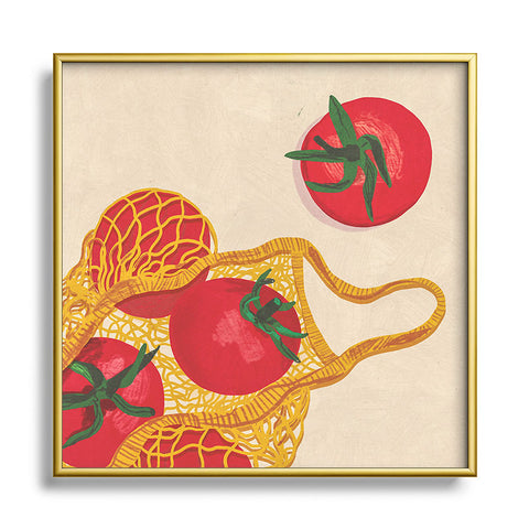 Gigi Rosado Tomatoes II Square Metal Framed Art Print