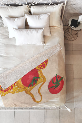 Gigi Rosado Tomatoes II Fleece Throw Blanket