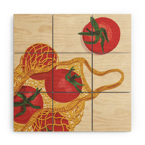Gigi Rosado Tomatoes II Wood Wall Mural